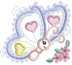 Colorful Butterfly Embroidery Designs-EmbDesignStock