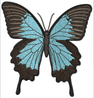 Morpho Butterfly Embroidery Design (2 sizes)-EmbDesignStock